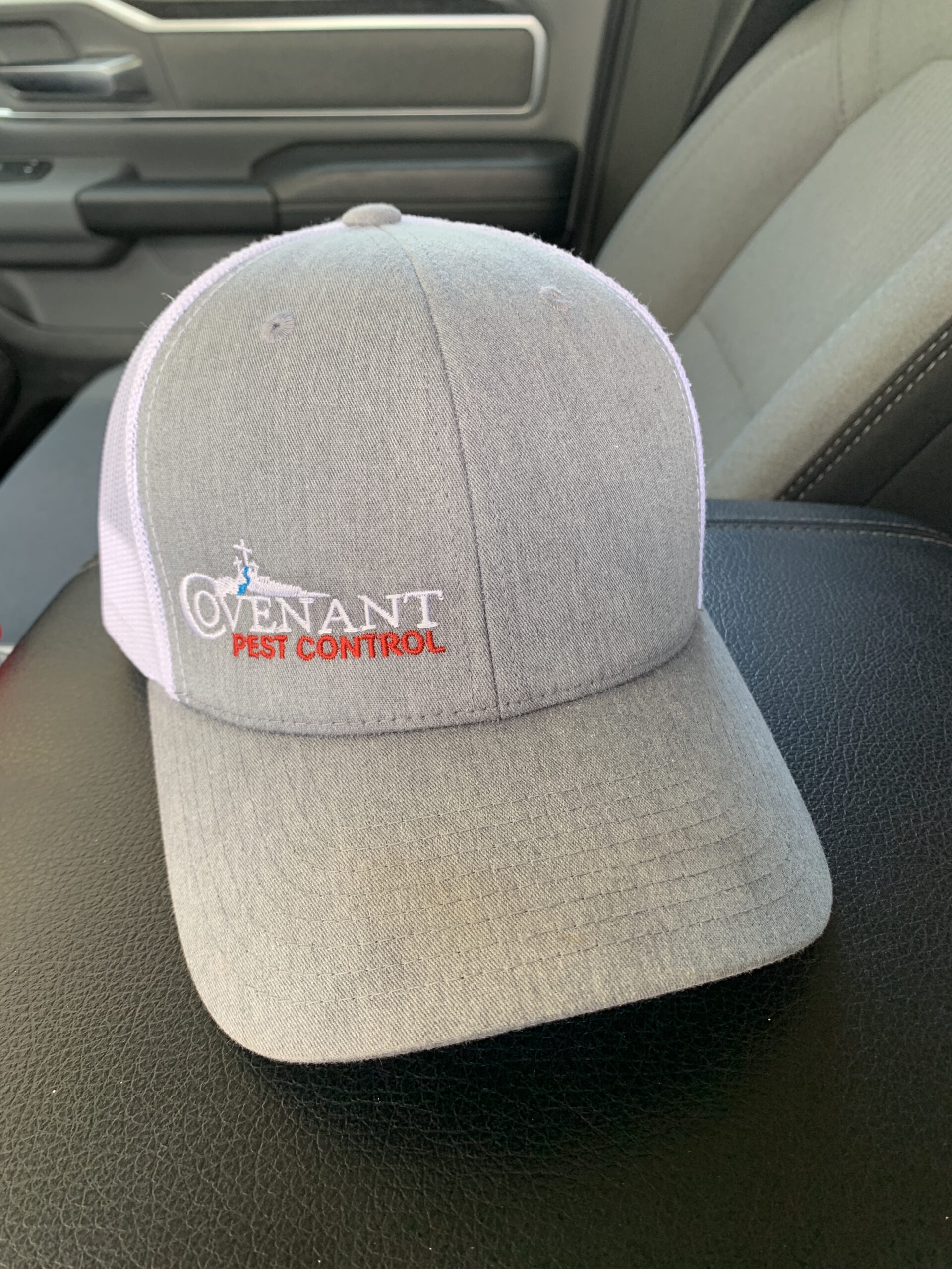 Hat embroidered with corporate logo