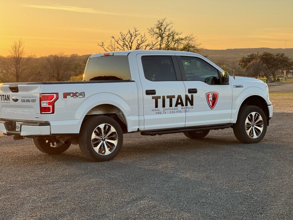 Truck with Vehicle Graphics on the Door